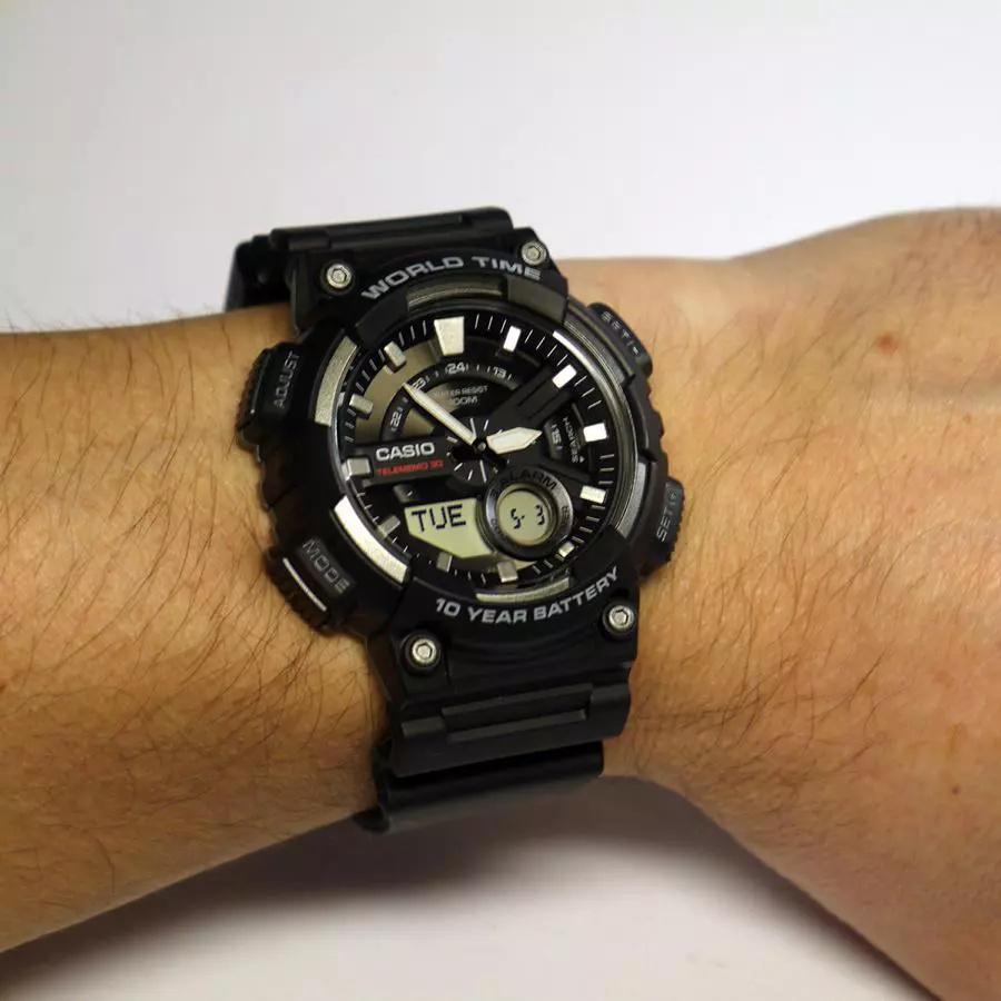 Casio - Resin Case Resin Strap Men's Quartz Watch AEQ-110W-1A