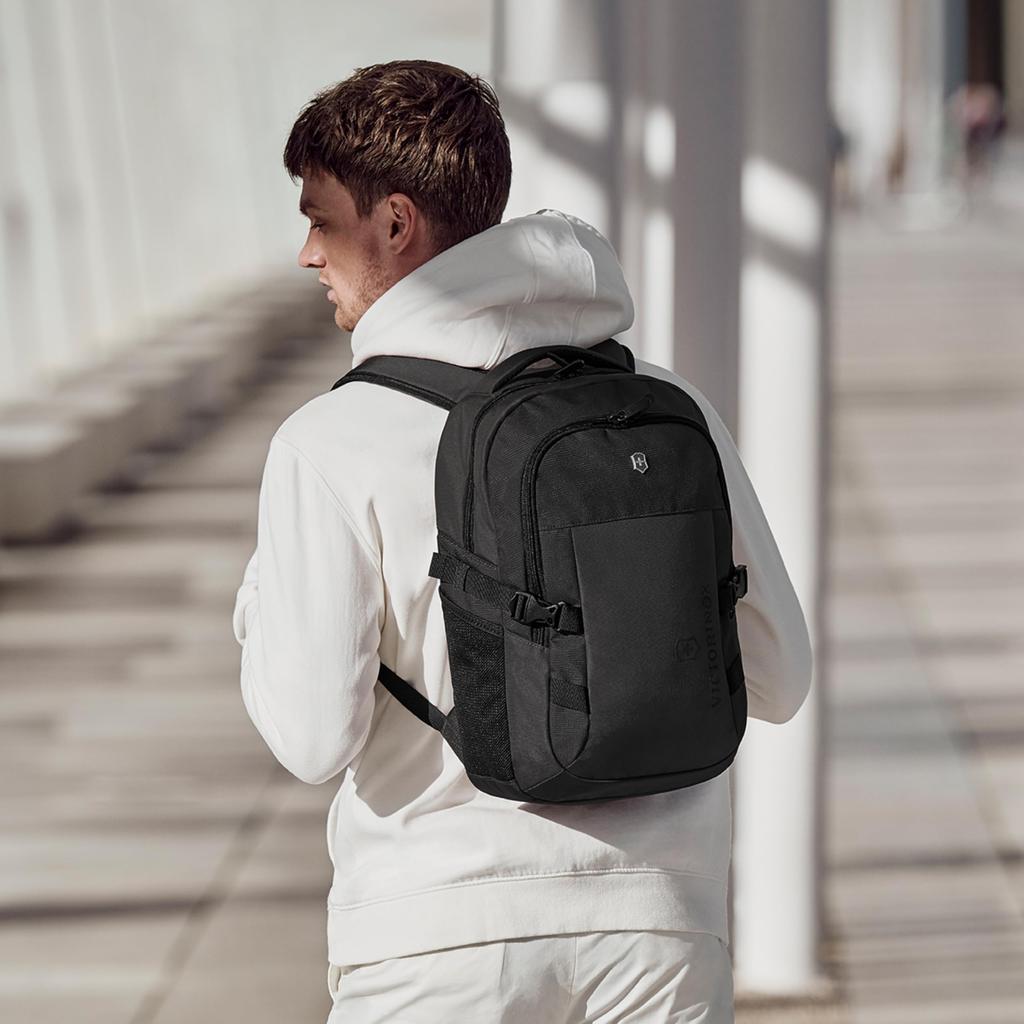 Victorinox Vx Sport EVO Compact with Laptop Bottle and Trolley Black Backpack, Multifunctional, 20L, 16-inch Sleeve, Holder, Sleeve, (Product Code