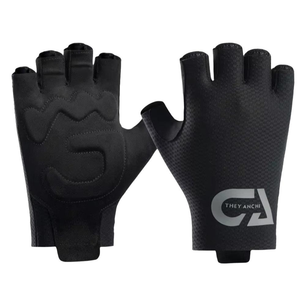 Short Bike Gloves Summer Sport Gloves Outdoors Cycling Gloves Men Women XL чёрный