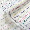 Chick and Bird Print Double Gauze Fabric for Babies and Size 22B x nora. ST1213-G-A Kids, Cotton, White, Pre-Cut, (110cm 100cm)