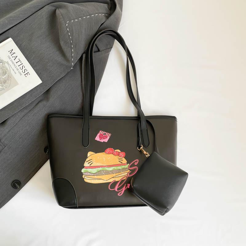 Сумка женская большой вместимости новая на плечо подмышку модная простая сумка-тоут ретро сумка