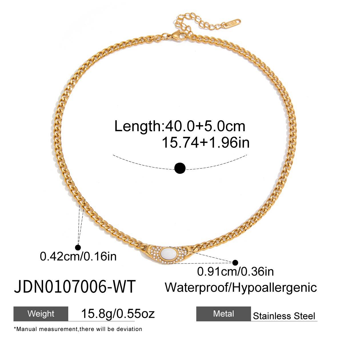 Youthway Vintage Glas Steen Kristal Hanger Ketting Voor Vrouwen Verguld Roestvrij Staal Ketting Mode Sieraden Cadeau