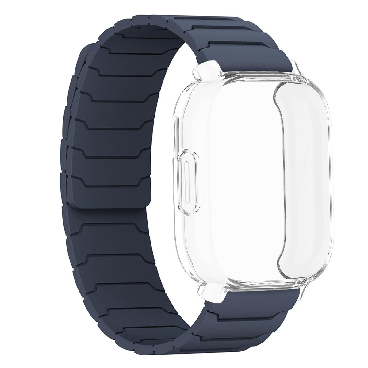 

Чехол + Силиконовый ремешок для Xiaomi Redmi Watch 5 Active Магнитный ремешок Полная TPU-накладка Бампер для Redmi Watch 5 Lite Корпус Браслет Redmi Watch 5 Lite