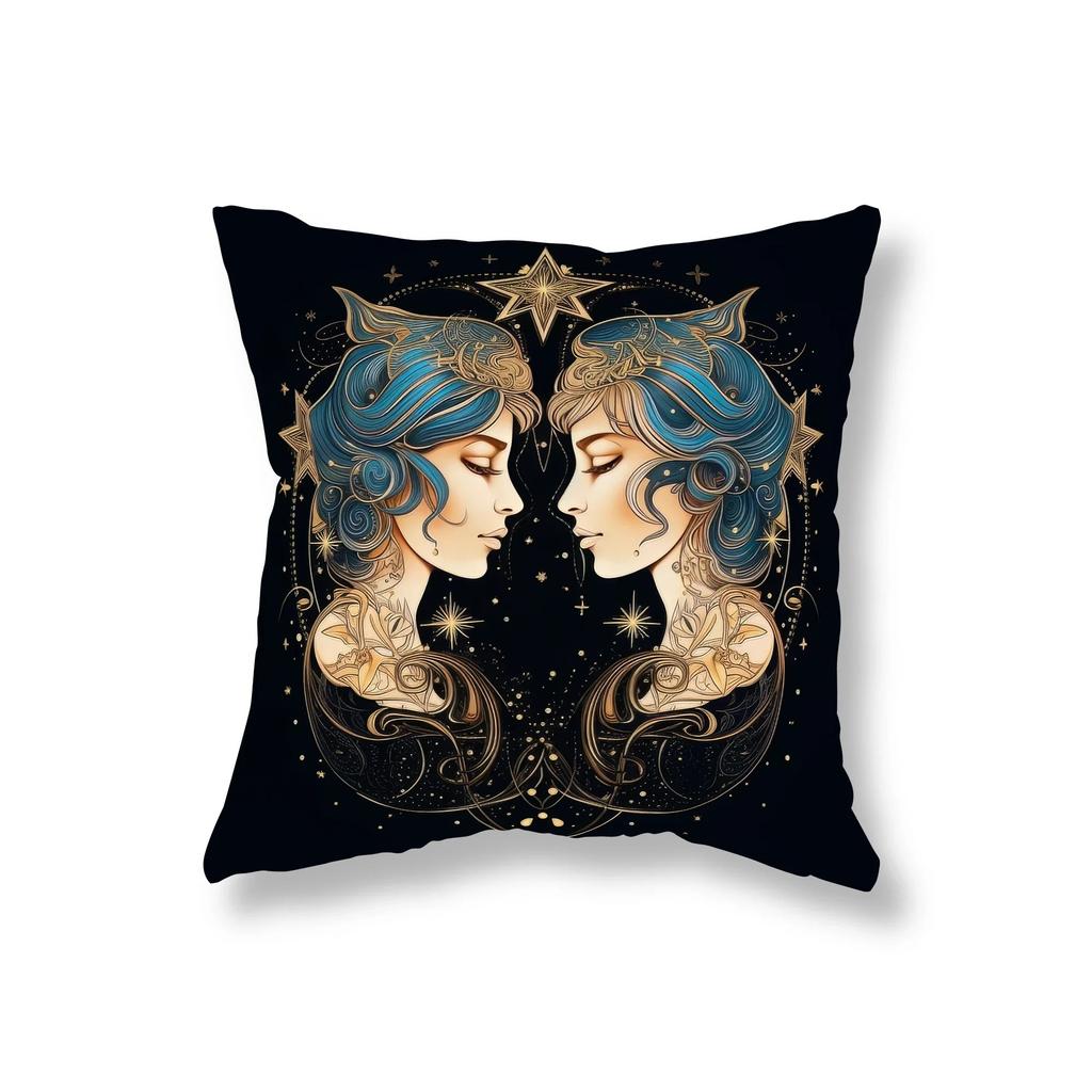 Wystrój domu Wzory znaków zodiaku Dekoracyjne poszewki na poduszki Dekoracyjna poszewka na poduszkę Nadaje się na sofę, sypialnię, samochód Poszewka na poduszkę