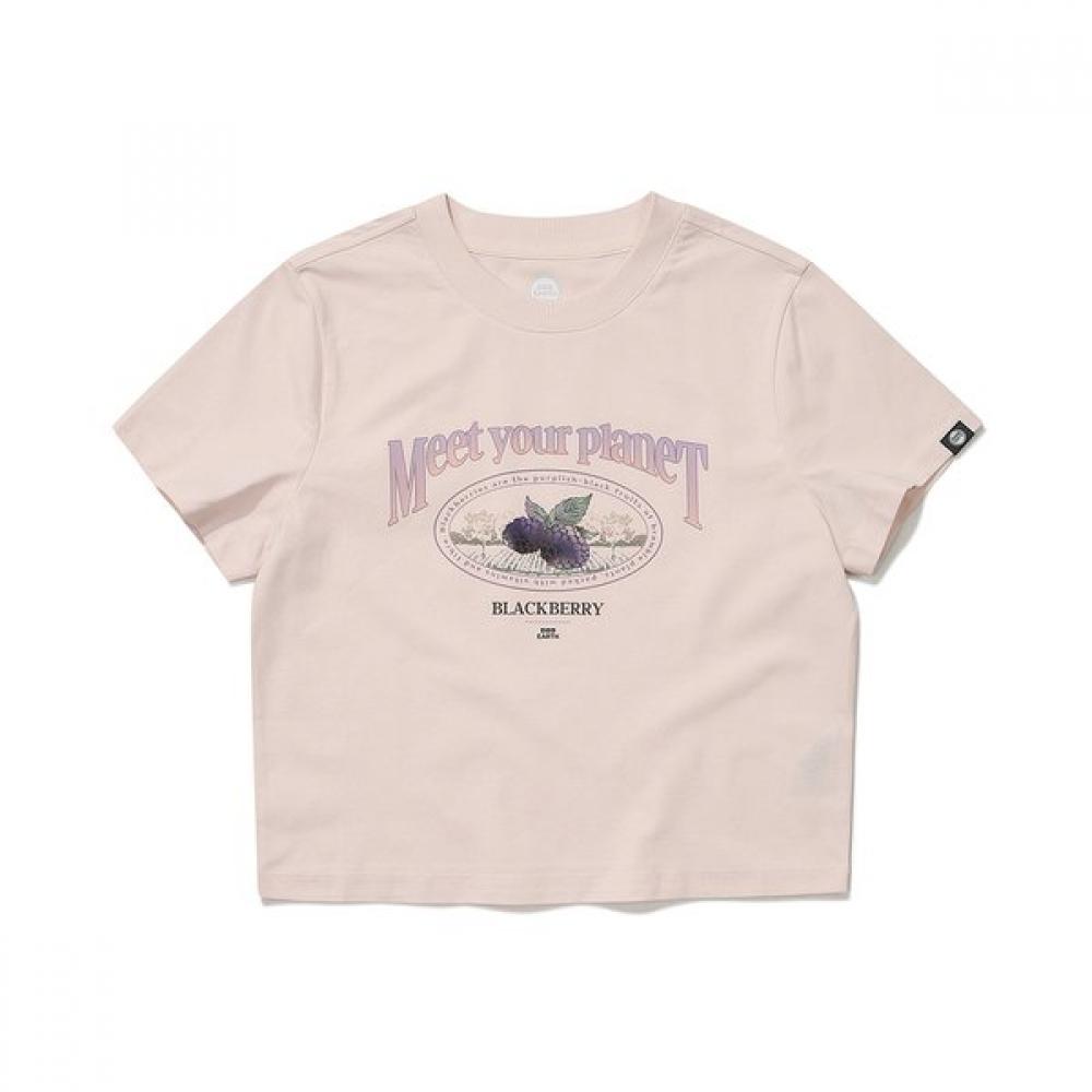 Bbc EarTh Women S ShorT Sleeve T ShirT  lighT Pink 090