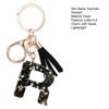 Lightweight Keychain Pendant, Sequins Star Letter A-Z Charm with Tassel, Gift Alphabet Initial Metal Keyring for Handbag Backpack Bag