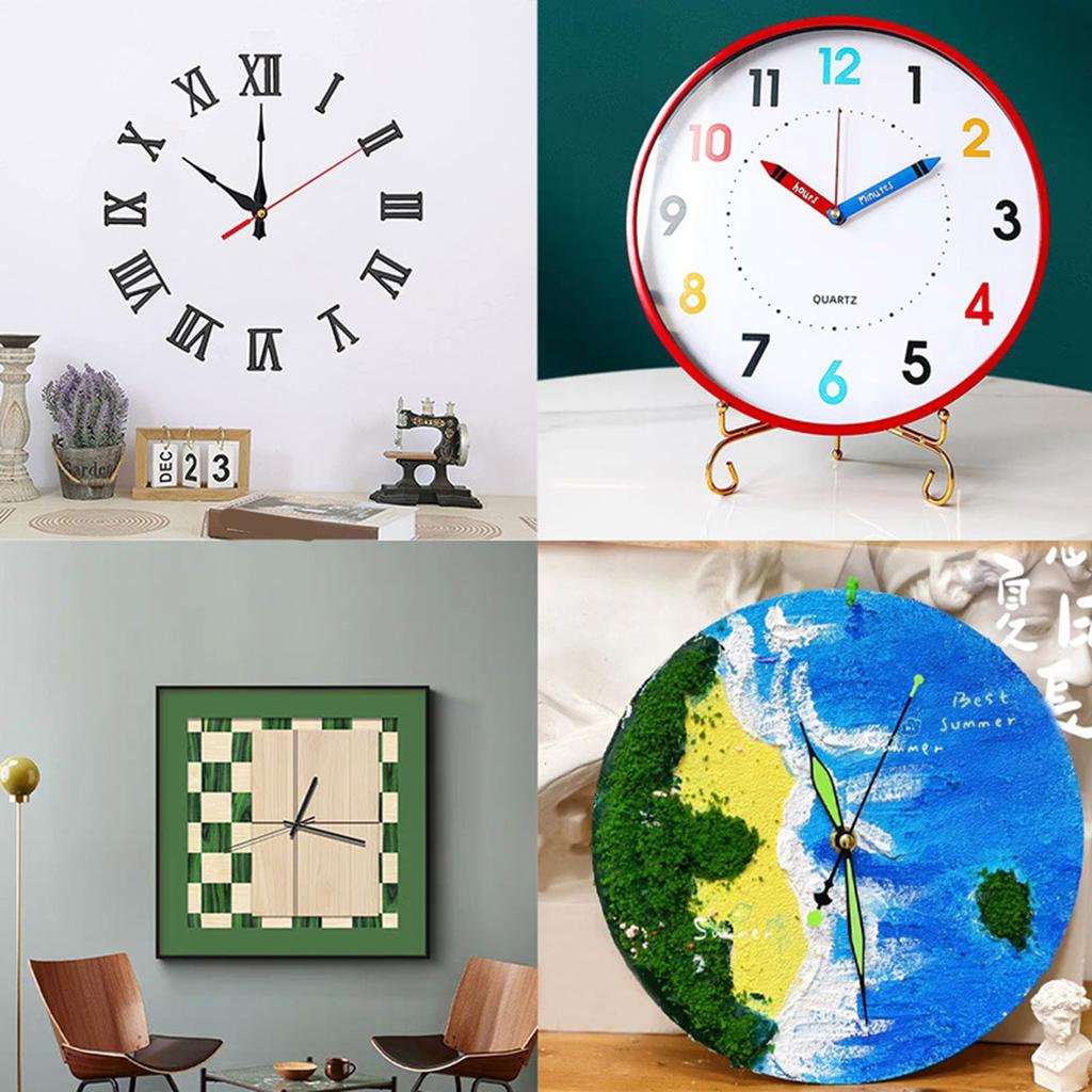 Pendulum Clock Movement Mechanism Quartz DIY Movement Kits Replacement Long-Shaft Repair Accessories Include Hands