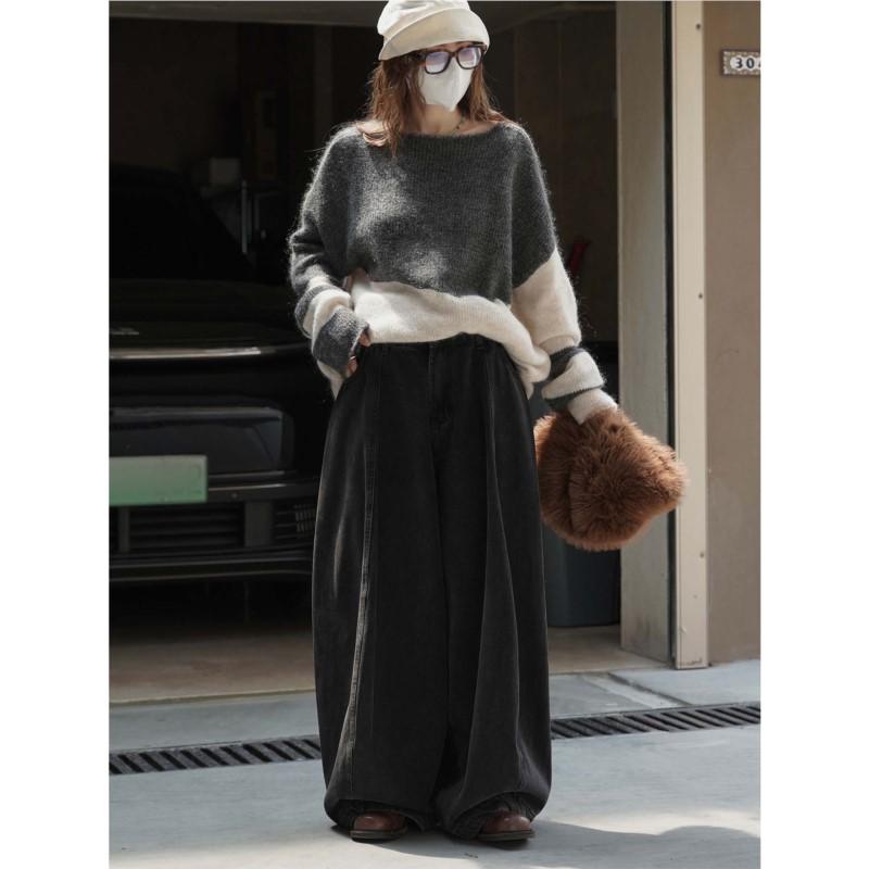 Johnature Balloon Jeans Loose Stylish Casual Autumn Winter Korean Vintage Fashion Denim Pants