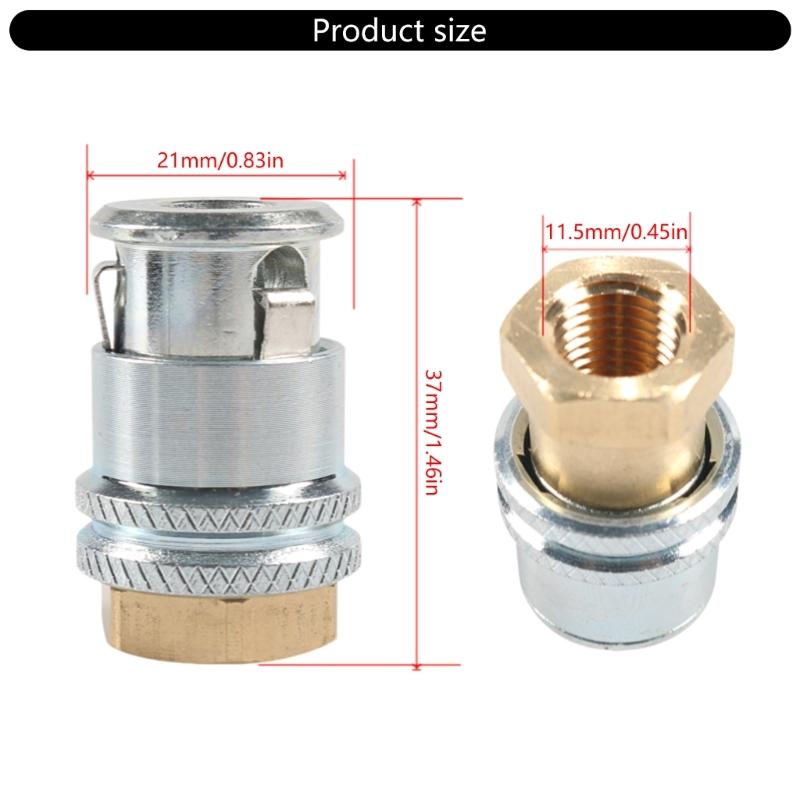 Car Tire Air Chuck Inflator Pump Valves Connector Adapter Car Metal 1/4 Tyre Wheel Valves For Inflatable Pump