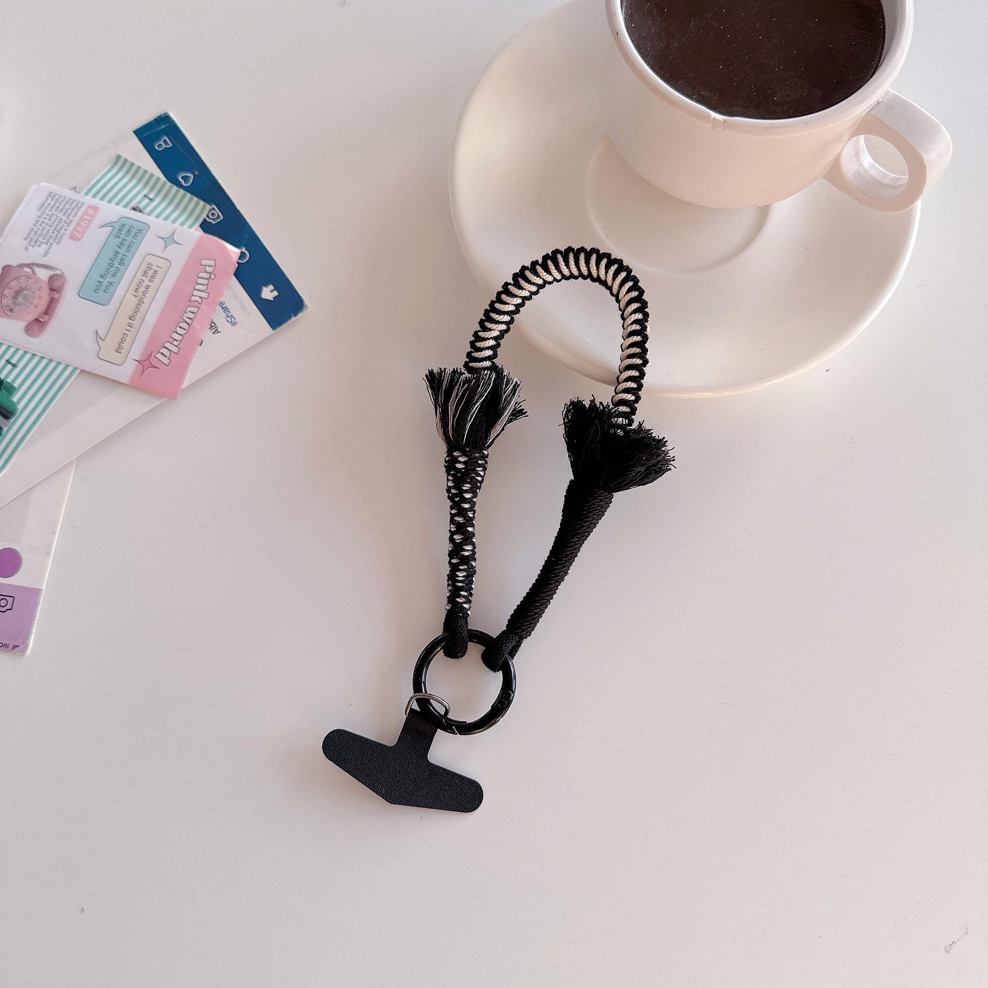 Tibetan Style Multi-Color Woven Phone & Camera Wrist Lanyard with Tassel