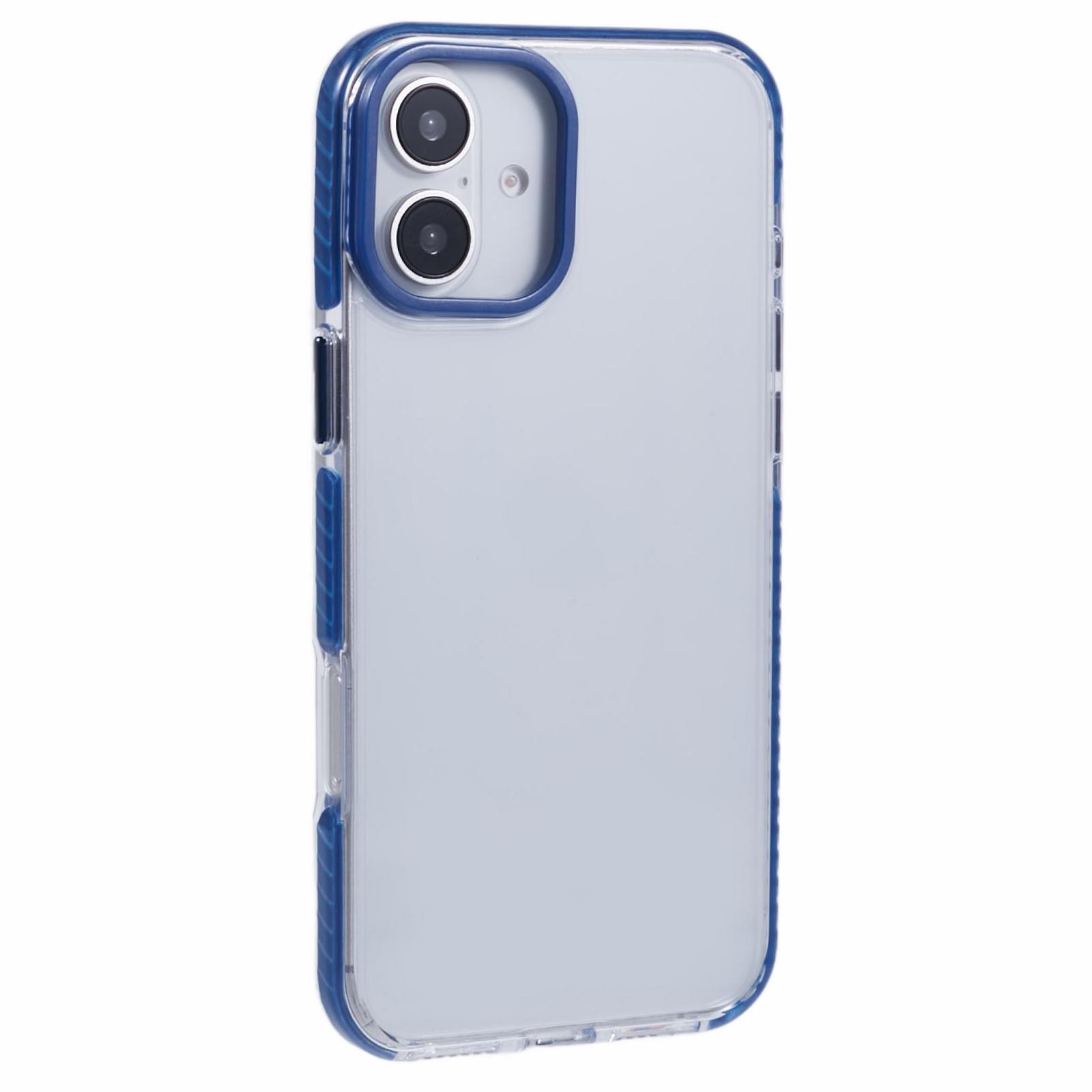

Для iPhone 16 Прозорий Чохол TPU+PC Ударостійка Задня Кришка Телефону - Рожевий
