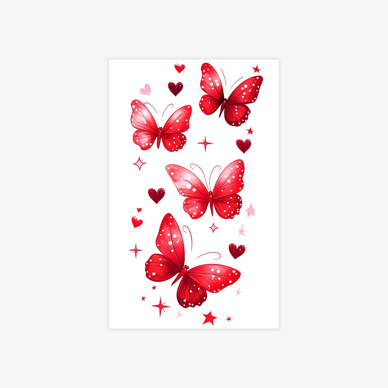 

Color high-value peach blossom series tattoo sticker beautiful collarbone fresh and sweet 12*19