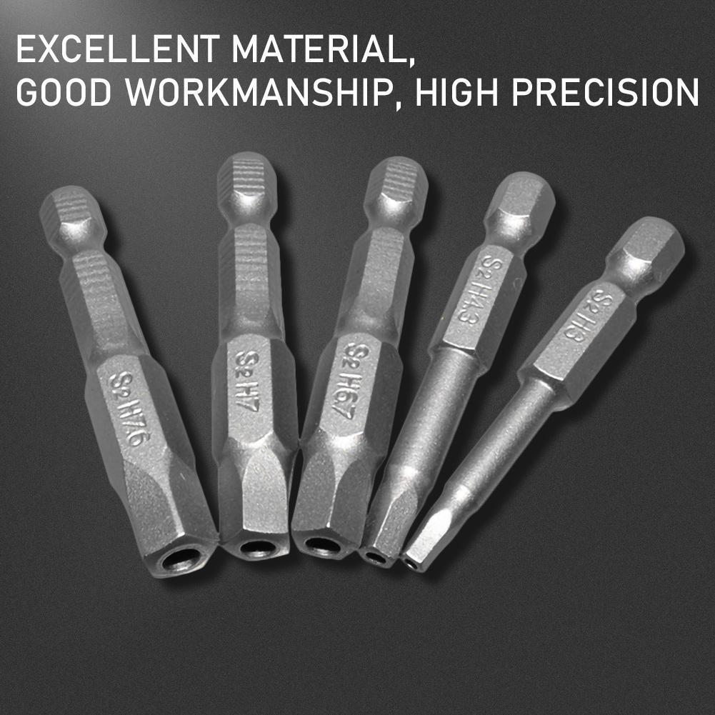 5Pcs Shank Magnetic Head Screwdriver Set Screwdriver Drill Bit 50mm 1/4 inch Hex Shank Socket Adapter Power Tools