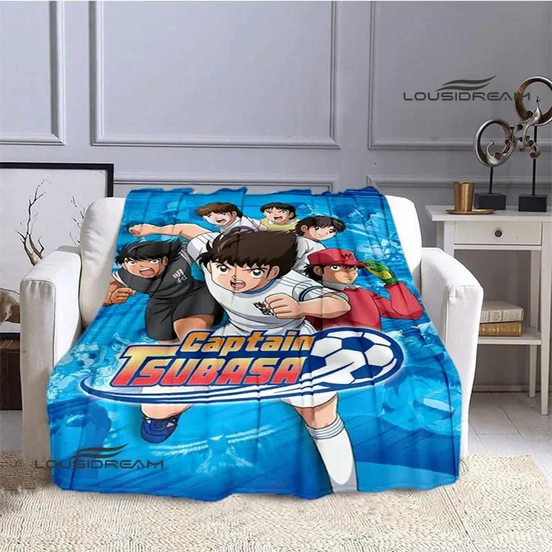 Coperte del cartone animato Captain Tsubasa coperta da picnic Coperte calde in flanella Morbida e confortevole fodere per letto Regalo di compleanno
