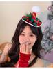 Women's Red 3D Bow Tie Reindeer Top Hat - Christmas Holiday Hair Accessory