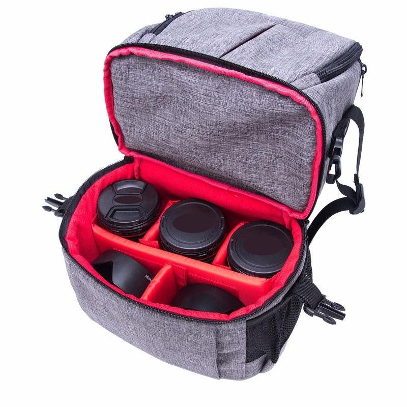 Dslr Video Camera Backpack Waterproof Oxford Fabric Soft Padde For Canon Sony Nikon