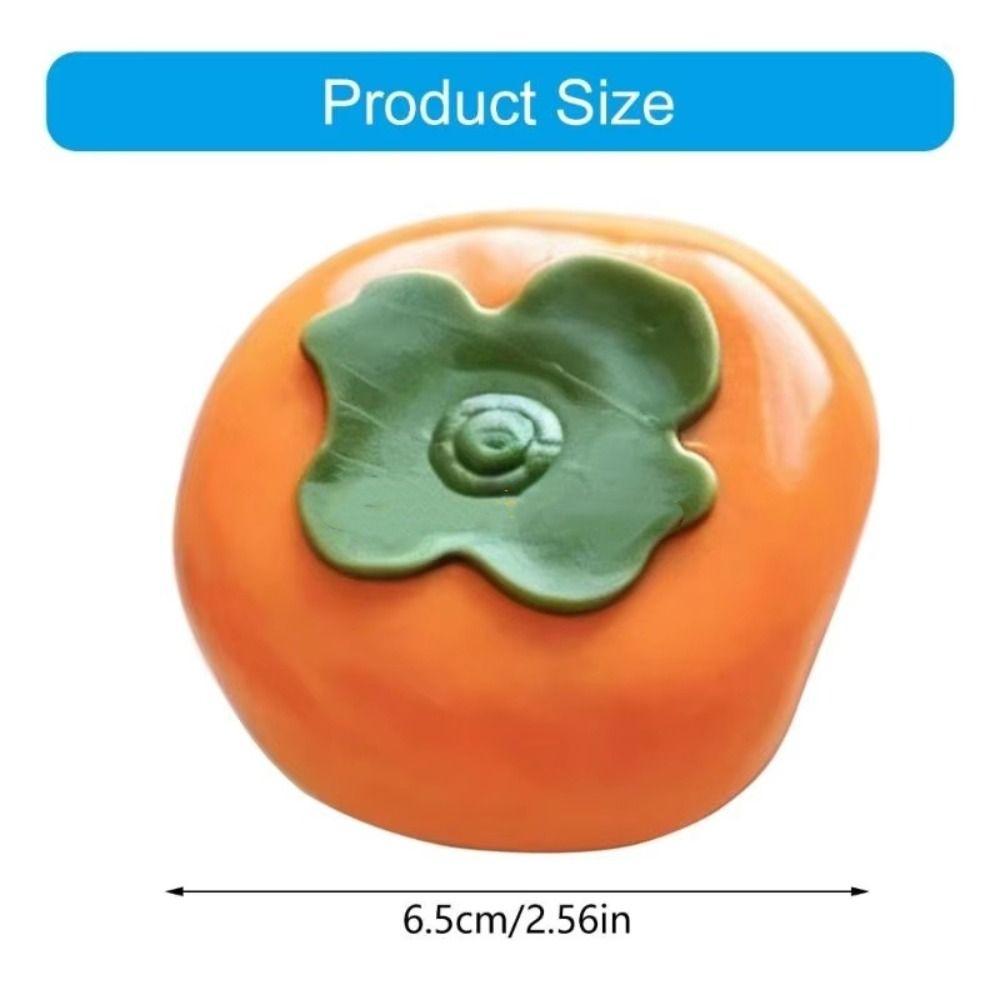 Shapeable Persimmon Squishy Toys Hand Relax Handmade Fidget Ball Coconut Oil Squishy Party Favors