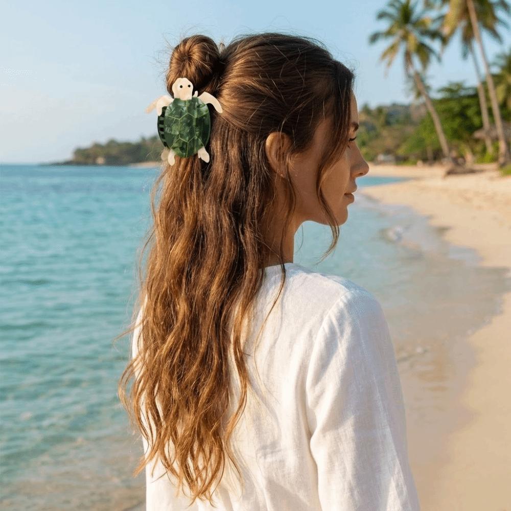 Ocean Series Acetate Turtle Hair Claw Acetic Acid Big Shark Clip Funny Animal Hair Clip Girl
