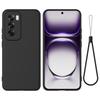 For Oppo Reno12 5G (Global) Protective Case Liquid Silicone Phone Cover with Wrist Strap