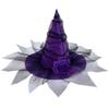 Gothic Queen Baroque Witch Hat Baroque Wizard Cap Foldable Halloween Witch Hat  Night Club