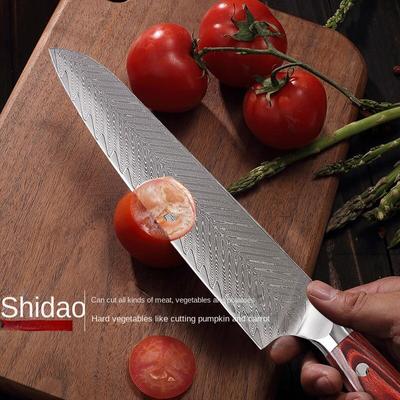 Couteau de Chef de 8 pouces, lame familiale, coupe tranchante pour légumes, couteau à viande, couteau de cuisine en acier inoxydable