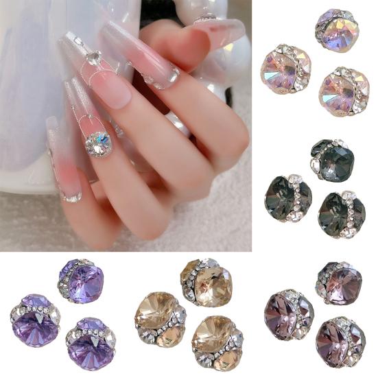 

3 шт., стразы для дизайна ногтей, супер вспышка, искусственный кристалл, легко наносится, прочные очаровательные аксессуары для маникюра