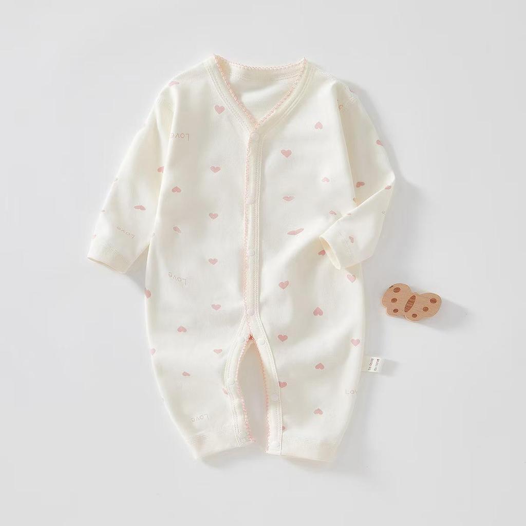 Pure Cotton Long Sleeve Baby Bodysuit for All Seasons