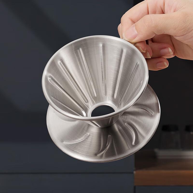 Shangqi V60 Stainless Steel Pour-Over Coffee Dripper