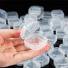 100 Stück Mini Quadratische Aufbewahrungsbox Transparenter Kunststoff Klappdeckel Kleines Etui Pillen Schmuck Ohrringe Staubdichte Aufbewahrung Packboxen