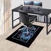 1pc Skull Hair Home Office, Durable Polyester Floor Mat with Easy, Office Decor, Urban Style, Nonslip Backing