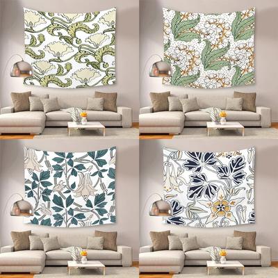 Home Wall Decoration Tapestry Retro Botanical Art Pattern Hanging Cloth Office Living Room Tapestry