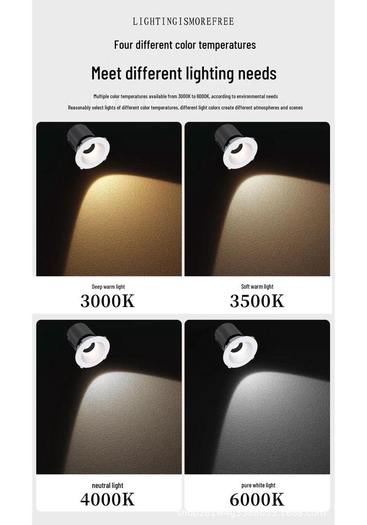 IP65 Waterproof Commercial Ceiling Spotlight for Hotels and Plazas