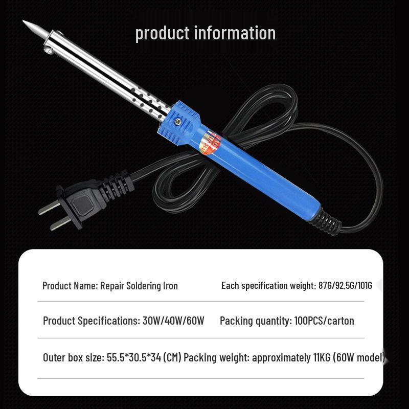 Set Fier de Lipit Electric 40W/60W cu Mâner de Cauciuc Izolat Termic și Unelte, 220V