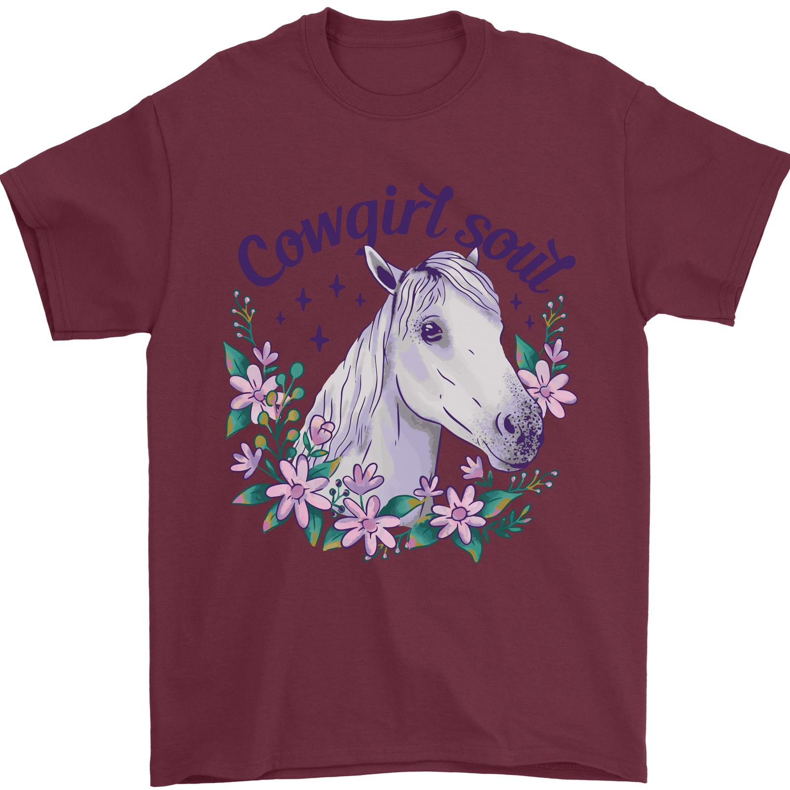 26 Cowgirl Soul Equestrian Horse Mens T-Shirt 100 Cotton Unisex T-Shirt XXXXL 2140₽