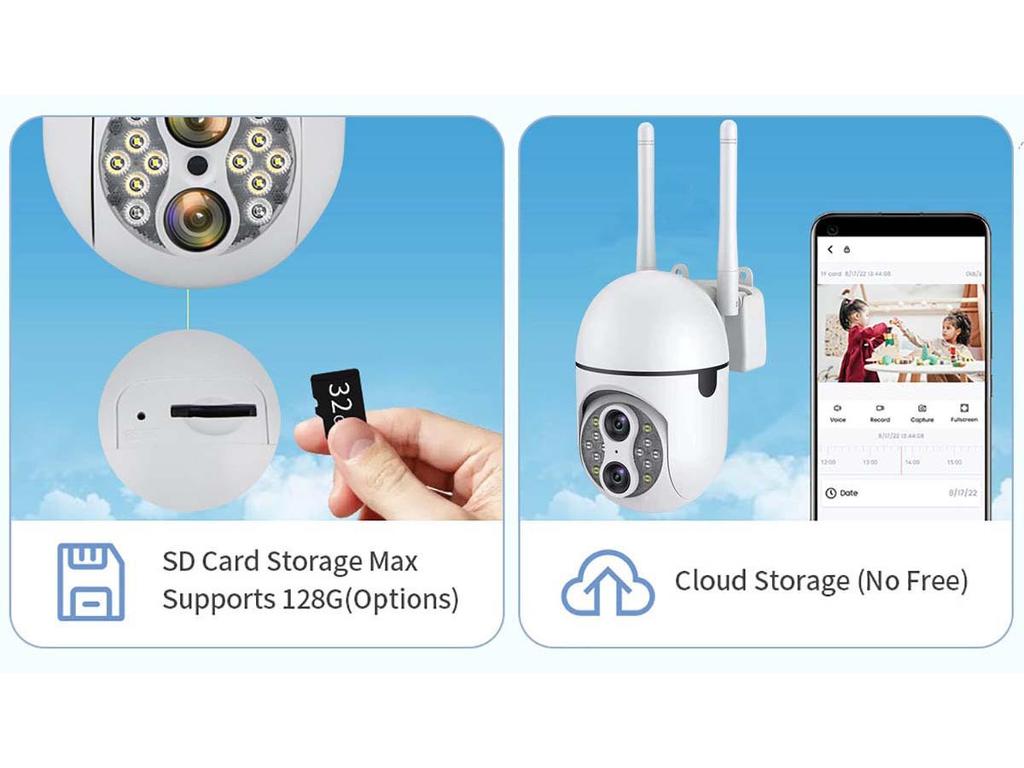 10x Zoom Wireless Auto-Tracking Mini Camera with Two-Way Audio
