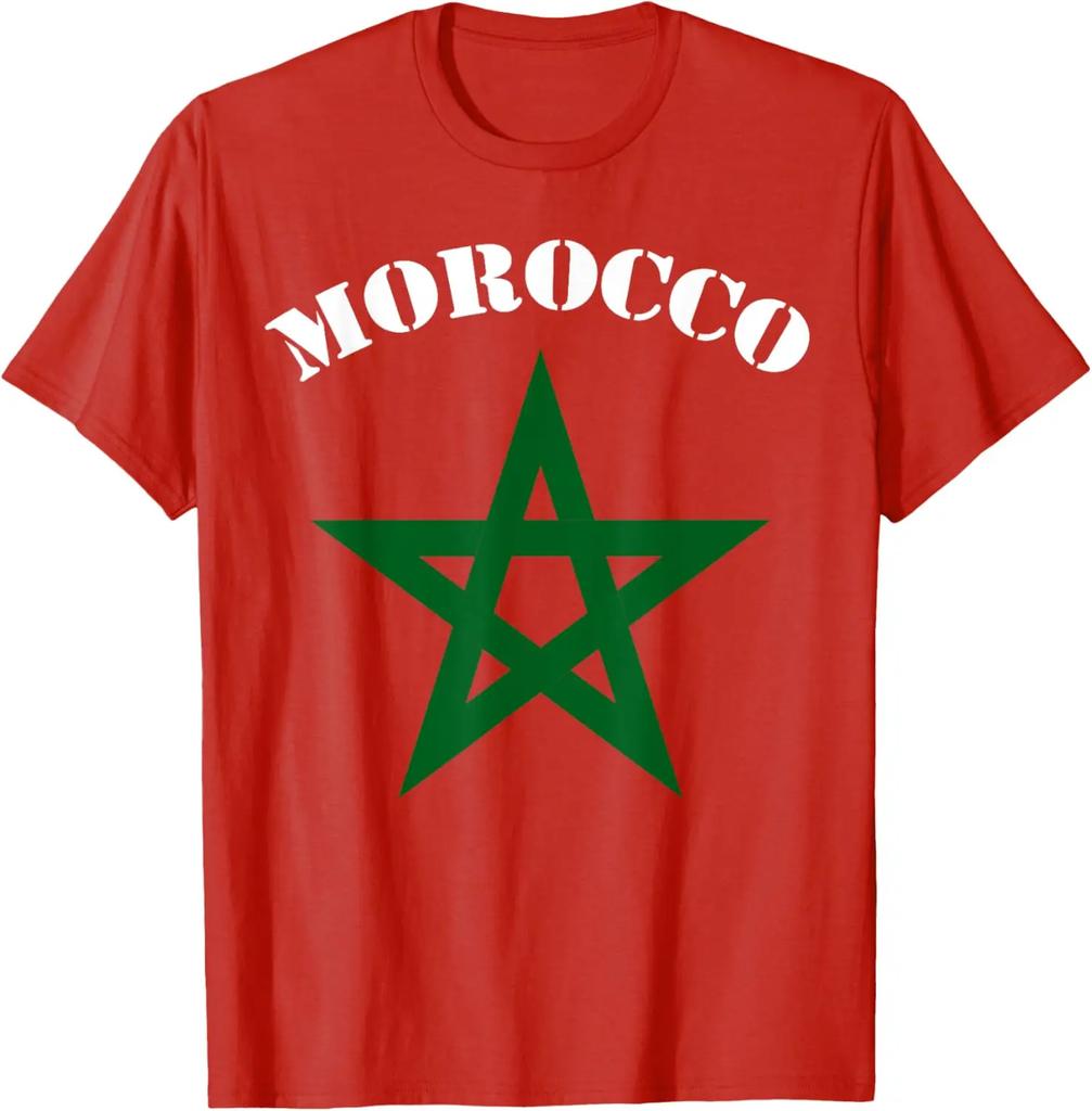 Morocco Inspired Tshirt Morocco African Nations Cup Mens Womens Tshirts 100 Cotton Short Sleeve Unisex Fashion Casual Top