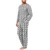 Men's Halloween Print Loose Fit Pajama Set for Casual Sleepwear