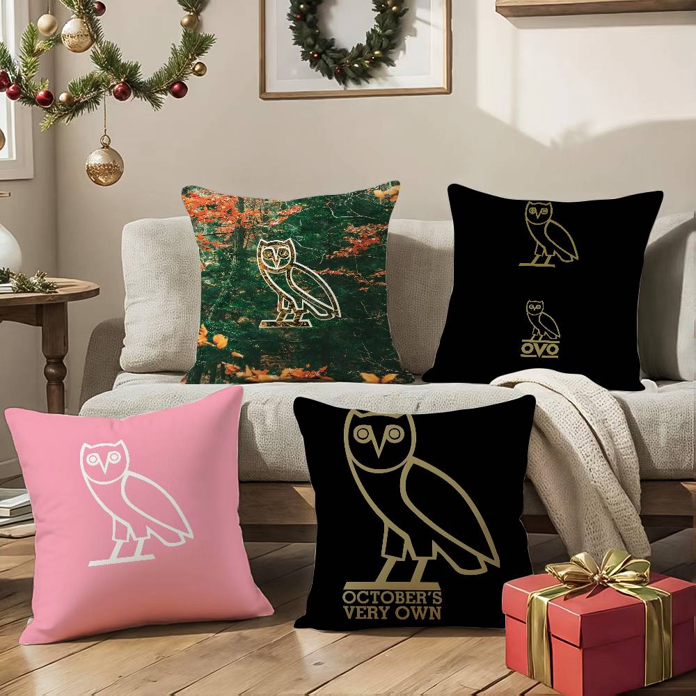 Octobers Very Own-O Owls OVO Pillow Case Silky Elegant Comfort Sofa Bed  Invisible Zipper Beach Pillowcase