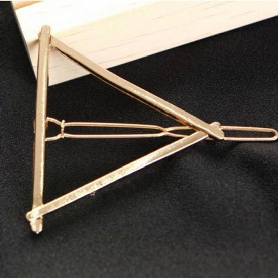 Fashion Alloy Hollow Moon Circle Triangle Bangs Hair Clip Women Hairpin Barrette