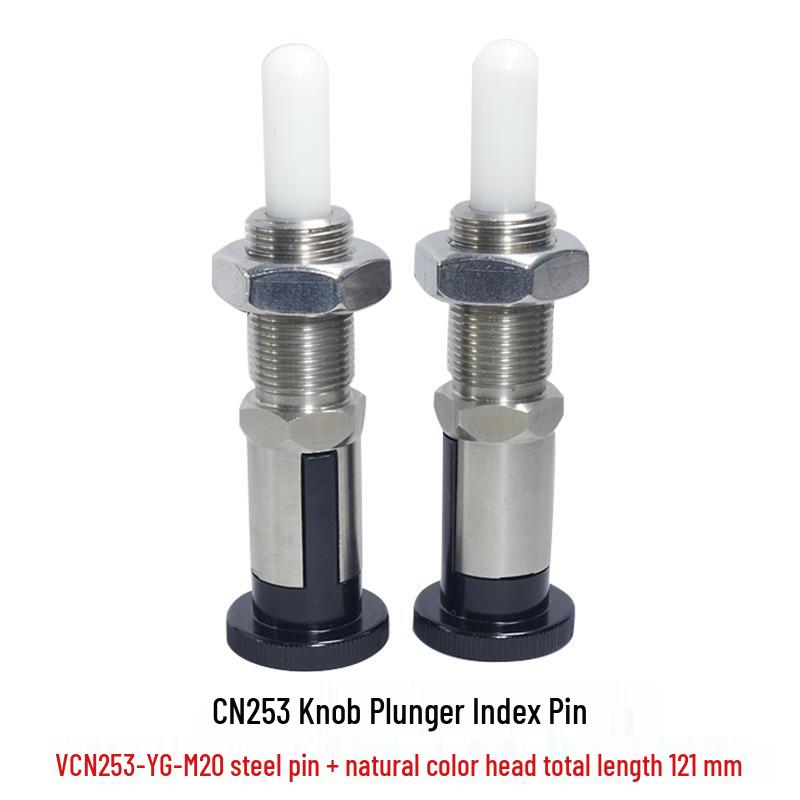 

M20 Stainless Steel Self-Locking Spring Indexing Pin with Fine Thread and Quick Release Knob for Car Positioning