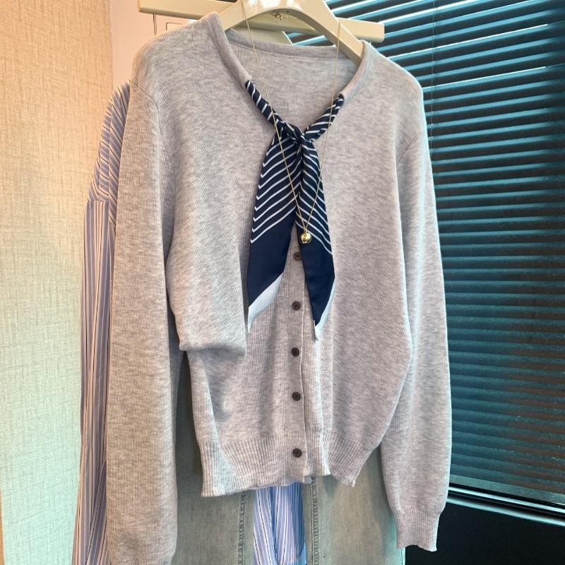 Long Sleeve Knitted Sweater Women's Autumn Skinny Long Sleeve Cardigan Premium Top