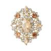 European and American court retro brooch high-end female luxury crystal badge trendy personality temperament pin coat corsage accessories