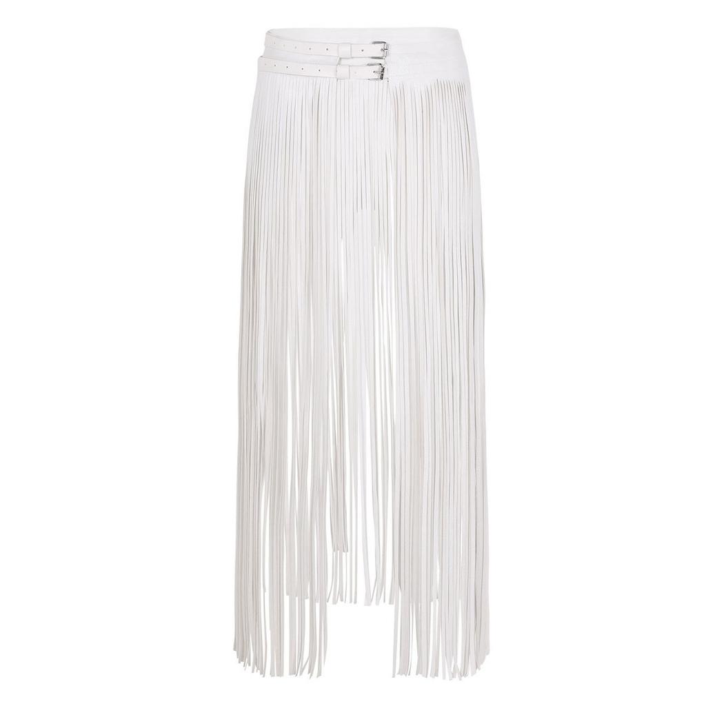 Cintura Gotica Punk da Donna in Ecopelle con Doppia Fibbia Regolabile Lunga Frangia Nappa Accessorio per la Vita