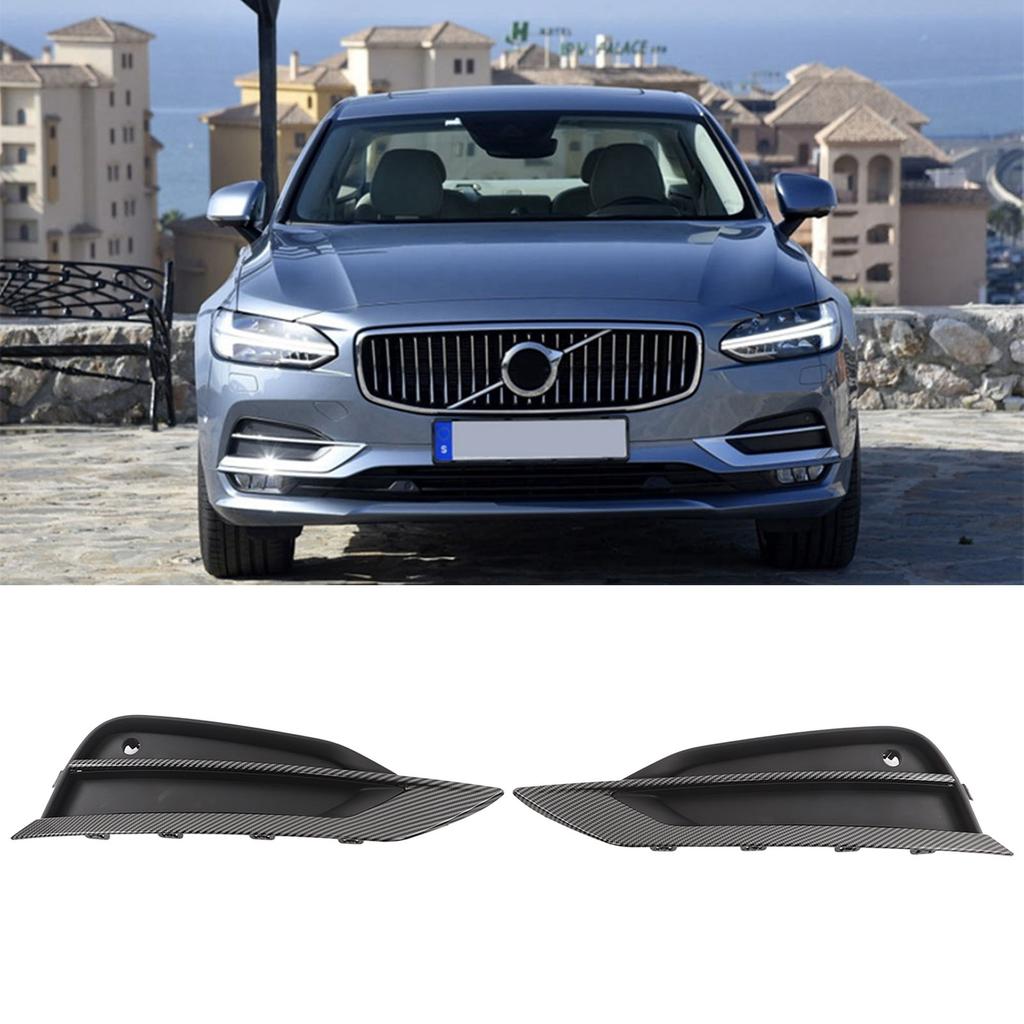 1 Pair Left Right Front Bumper Fog Light Grille 31425447 Car Accessories Replacemetn for S90 V90 2016‑2019