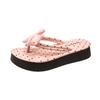 Internet celebrity thick-bottomed polka dot flip-flops women's summer wear 2025 new skirt French cool slippers