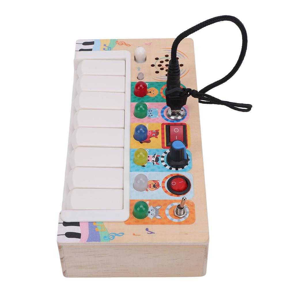 Electronic Board Toy for Toddlers Multifunctional Wooden Piano Practice Board for Early Education Da