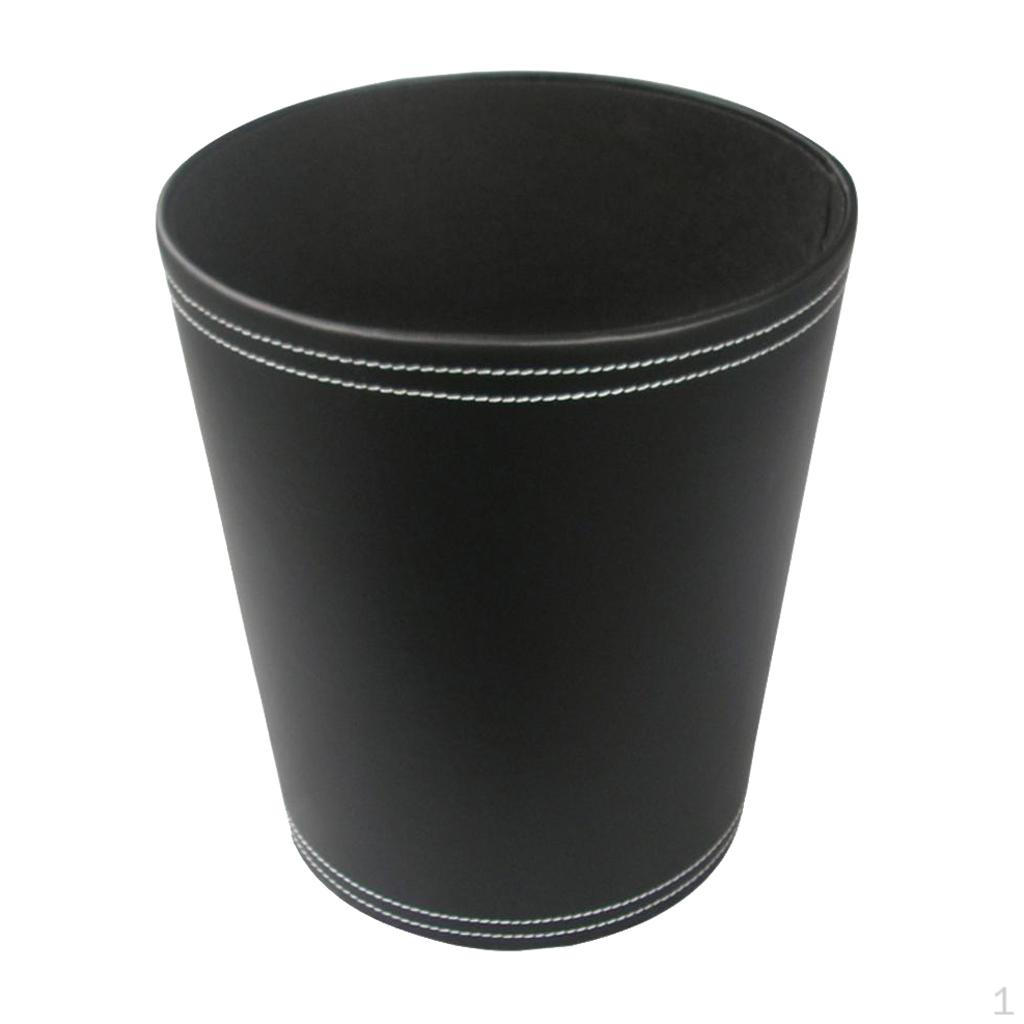 Black/ Bathroom Bedroom Office Wastebasket Garbage Bin Trash Can Waste Storage Basket