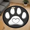 1pc Paw Print Heart Round Chair Mat Office Area Rug - Non-Slip, Floor Mat for Office, Bedroom, Ideal Home Decor Gift P0105102