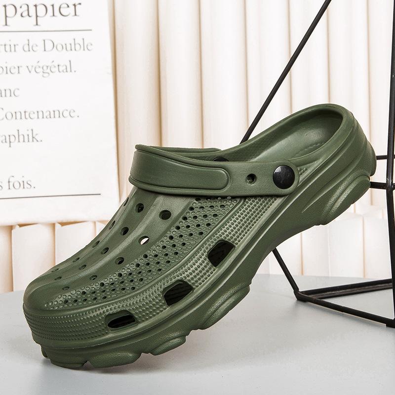 Fashion Comwarm Men's Summer Clogs Sandals Classic Hole Beach Slippers With Arch Support Unisex Comfort Anti-slip Sandals Garden Shoes