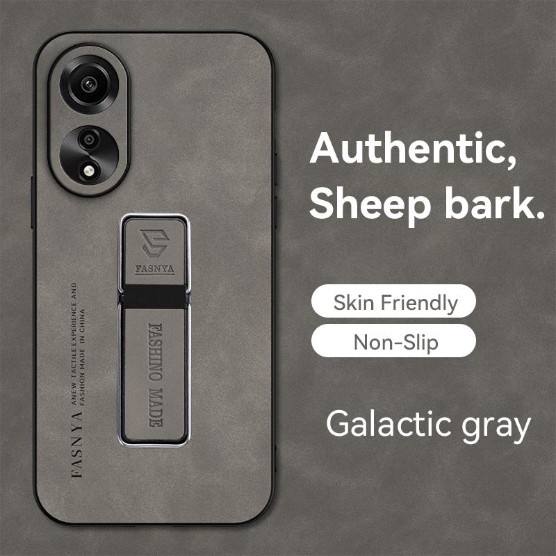 Sheepskin PU Leather Cover Case for OPPO A78 A58 A38 A97 A96 A94 A76 A74 A57 A52 A36 A1 A16 A17 A17K Find X7 X6 X5 X3 X2 Pro Case with Phone Bracket